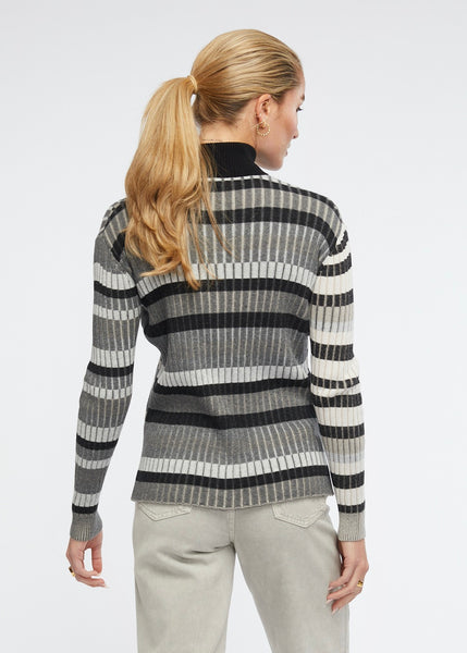 ZP6141 Multi Stripe Zip Up Jumper