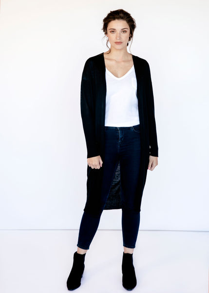 RoseLongline Cardigan By Random