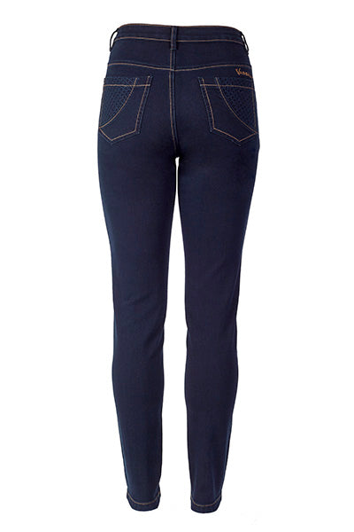Skinny Leg Full-Length Basket Weave Jean