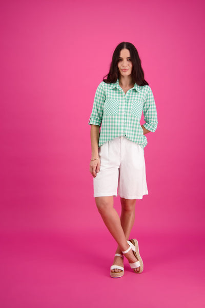 5977 Floaty Linen Short by Vassalli