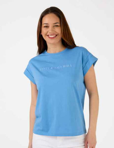 SGTS3537 Cuff Slv Embrod Tee