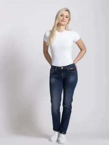 51695-14710-54260 Anitta Zip Rossa U/D Wash Jeans