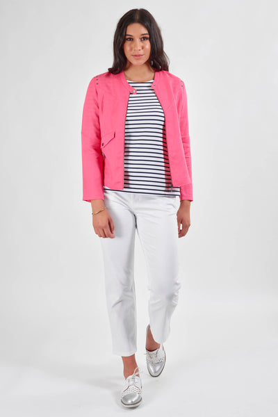 2055A ZIP UP LINEN JACKET
