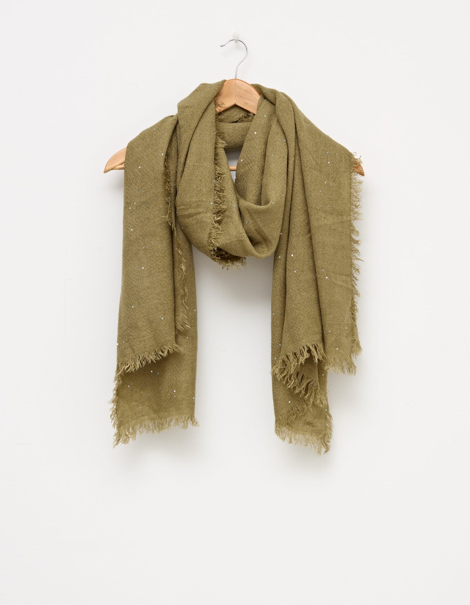 SGS1755 Khaki Scarf with Sequin